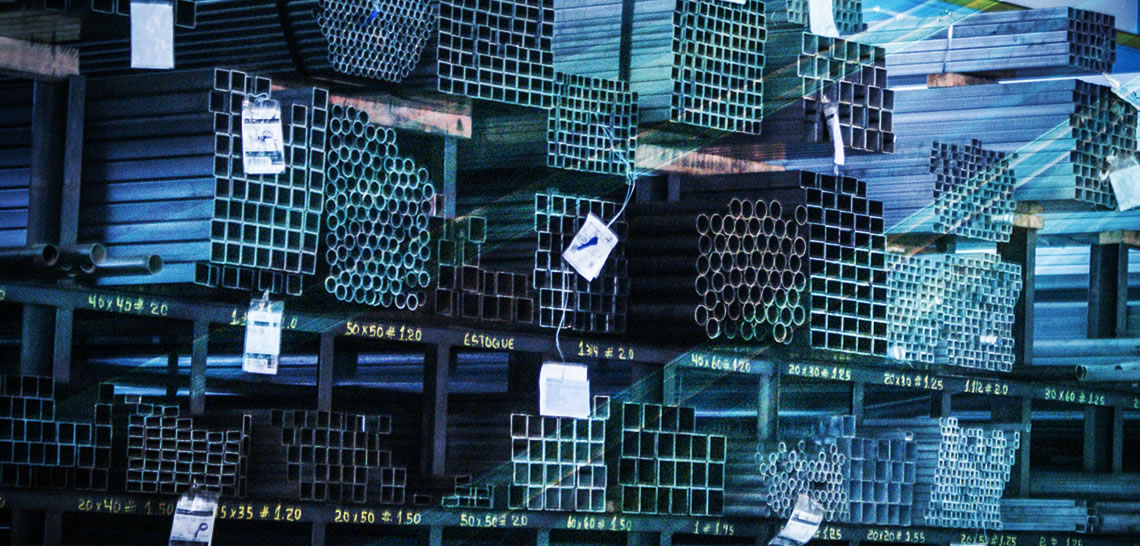 Estoque permanente de Perfis, tubos e barras para indústria